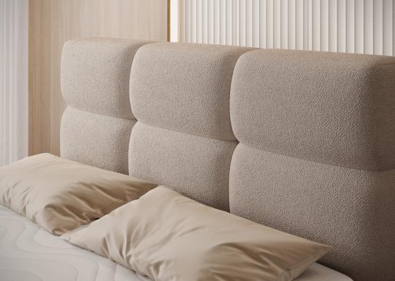 Foto Cama continental beige oscuro - KASPED