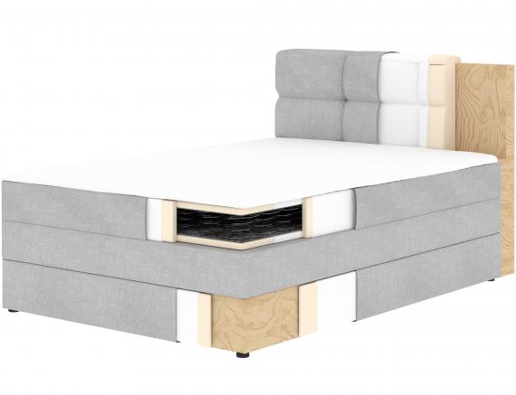 Foto Cama continental beige oscuro - KASPED