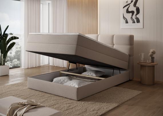 Foto Cama continental beige oscuro - KASPED