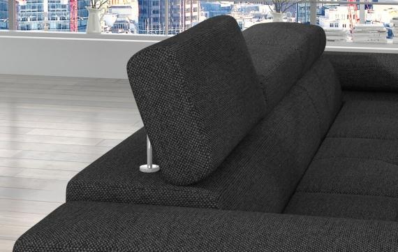 Foto Sofá Cama en L Chaise Longue - Armando, Gris/Tela, 289x203