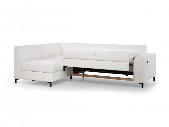 Foto Sofá cama+arcon con puf+USB 260x170 ( puf 95x78 )  - BRANDO L, Crema