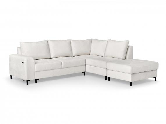 Foto Sofá cama+arcon con puf+USB 260x170 ( puf 95x78 )  - BRANDO L, Crema