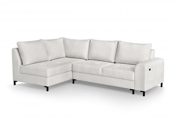 Foto Sofá cama+arcon con puf+USB 260x170 ( puf 95x78 )  - BRANDO L, Crema