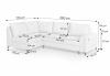 Foto Sofá cama+arcon con puf+USB 260x170 ( puf 95x78 )  - BRANDO L, Crema