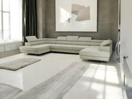 Sofá cama U XXL - gris claro - 405X203 - ANTON UXXL