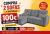 2-SOFA PACK - 3-Seater Reversible Chaise Longue Sofa Bed with Storage, Dark Grey Corduroy Fabric - COSTA LUX €100 OFF