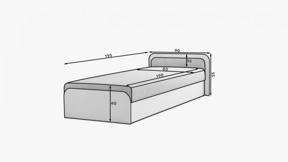Foto PACK CAMA JUVENIL CON ARCÓN Y COLCHON INCLUIDO MODELO PARYS