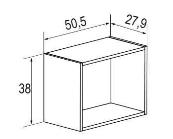 Photo Cube Shelf, Puccini Color, 50.5 cm Donald