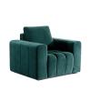 Foto Set de salón - sofá cama 3 plazas+sillon+Puf, verde