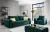 Set de salón - sofá cama 3 plazas+sillon+Puf, verde OFERTA - LAZARO