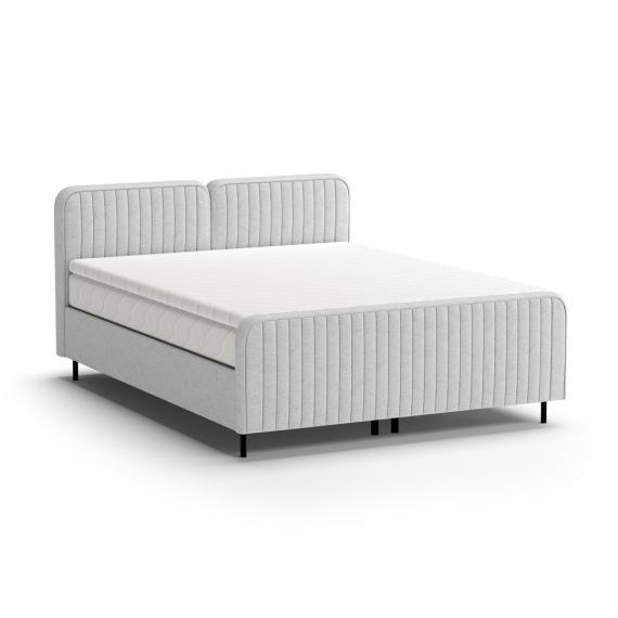 Foto Cama 140/160/180 x 200 + colchón + topper + almacenaje - LAMELLO Gris claro