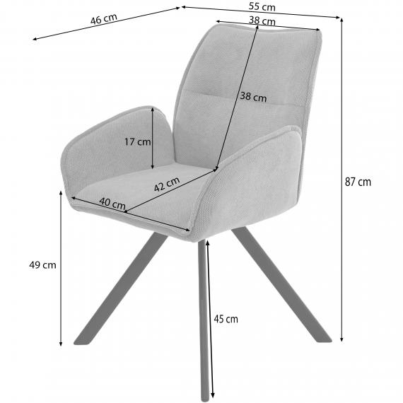 Foto SILLA GIRATORIA Beige Grisáceo - ZERRA
