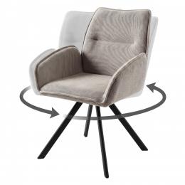 SILLA GIRATORIA Beige Grisáceo - ZERRA