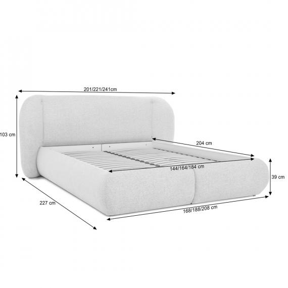 Foto Cama con luces LED crema - COCO