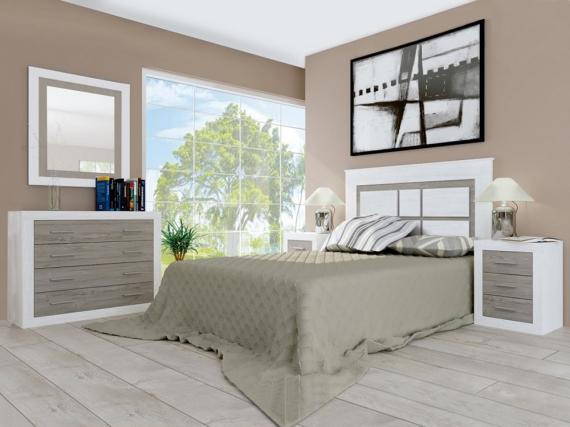Photo Double Bedroom Set - Mood 1 (Andersen Pine-Grey) Lara