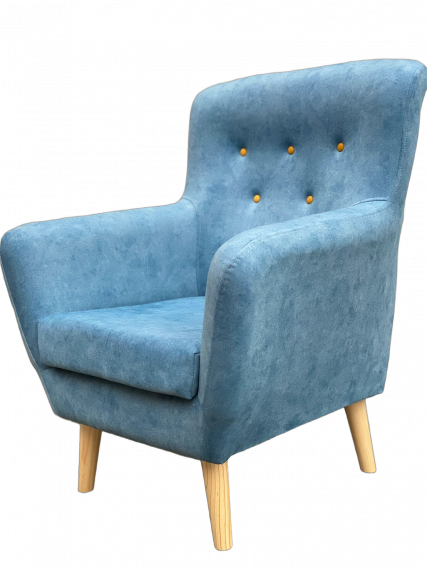 Foto BUTACA DE DISEÑO NÓRDICO I ELEGANTE Y MODERNA IZAN AZUL