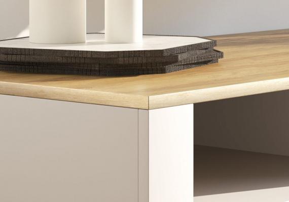 Foto MUEBLE TV AGAWA 05 BLANCO/ORO