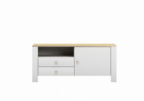 Foto MUEBLE TV AGAWA 05 BLANCO/ORO