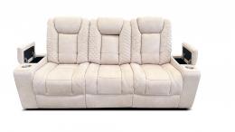 Sofa relax electricos reclinables - portavasos - cargador inalambico - luces LED - puerto usb - 3 plazas - beige - TEXAS