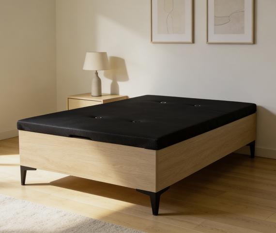Foto CANAPE 135X190 T/3D NEGRA RUMBERA MOD.RUMBERO ROBLE AURORA