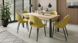 Conjunto mesa de comedor extensible - 140/180 6 sillas oliva RODOS 82BS