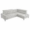 Photo Corner Sofa with Electric Sliding Seat Cream – Vento
