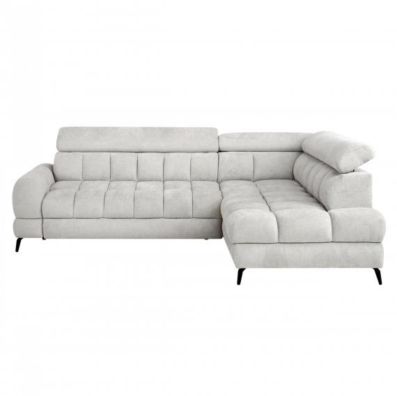 Photo Corner Sofa with Electric Sliding Seat Cream – Vento