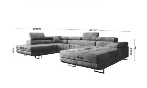 Foto Sofa cama - dos arcones - 350x200 - gris - ANTON U Foto Sofa cama - dos arcones - 350x200 - gris - ANTON U