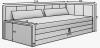 Foto Sofá cama - blanco - 214 cm - FULGEO