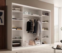 Armario con puertas correderas - 250 cm - blanco - ETNA