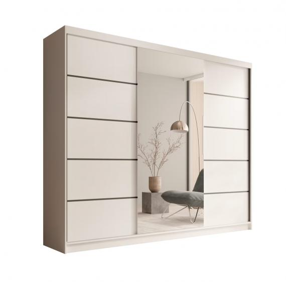 Foto Armario con puertas correderas - 250 cm - blanco - ETNA