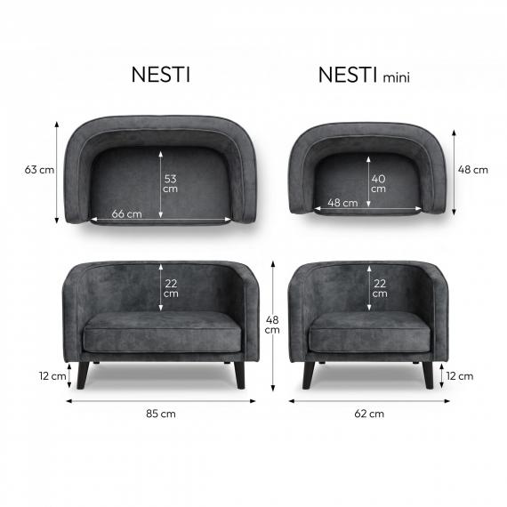 Photo PET SOFA BED NESTI DARK GRAY
