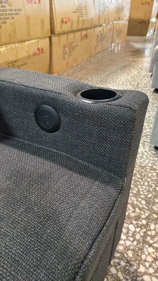 Foto Sofá cama 3 pl. moderno+USB+type-C+portavasos - Costa R 3 plazas - gris oscuro - 210 cm
