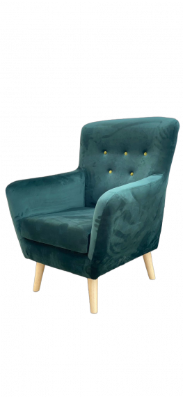 Foto BUTACA DE DISEÑO NÓRDICO I ELEGANTE Y MODERNA IZAN VERDE