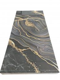Placa decorativas en PVC - gris oscuro - dorado