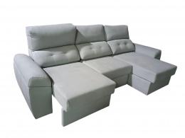 Sofá Chaise Longue, reversible, brazo arcon, gris - ALBACETE 286 cm