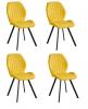 Foto PACK 4 SILLAS DELAWARE 2 MOSTAZA PATA NEGRA