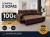 2-SOFA PACK - 3-Seater Reversible Chaise Longue Sofa Bed with Storage, brown - COSTA LUX €100 OFF