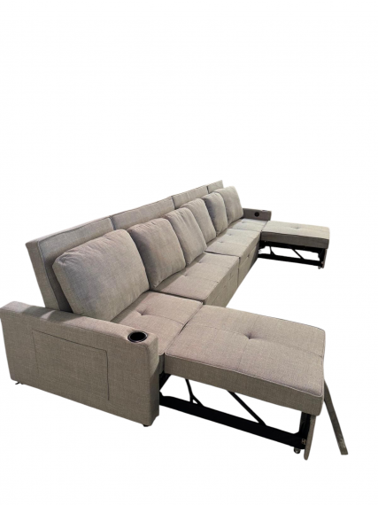 Foto Sofá cama 6 pl. moderno+USB+type-C+portavasos - Costa R 400 cm