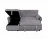 Photo 2-SOFA PACK - 3-Seater Reversible Chaise Longue Sofa Bed with Storage, Dark Grey Corduroy Fabric - COSTA LUX €100 OFF