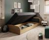 Foto Cama infantil PARYS 90x200 + arcon, gris oscuro