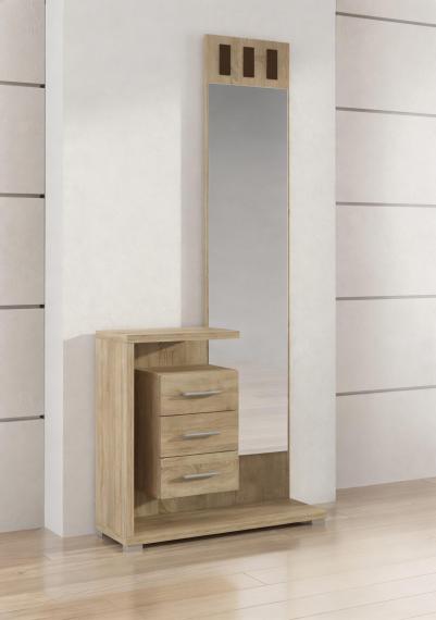 Photo Entryway unit with mirror, 3 cushions – Prisma, Cambria