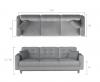 Foto Set Asgard 3 + 1 sofa cama+sillon, gris oscuro