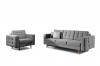 Foto Set Asgard 3 + 1 sofa cama + sillon, gris claro