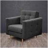 Foto Sillón estilo escandinavo - Godivo, Gris oscuro