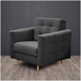 Sillón estilo escandinavo - Godivo, Gris oscuro