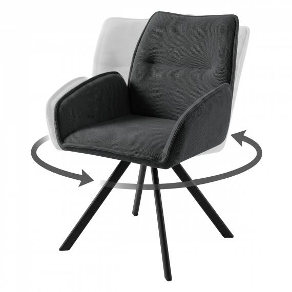 Photo CHAIR SWIVEL Graphite Grey - ZERRA