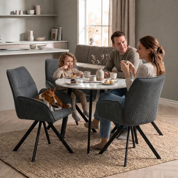 Photo CHAIR SWIVEL Graphite Grey - ZERRA