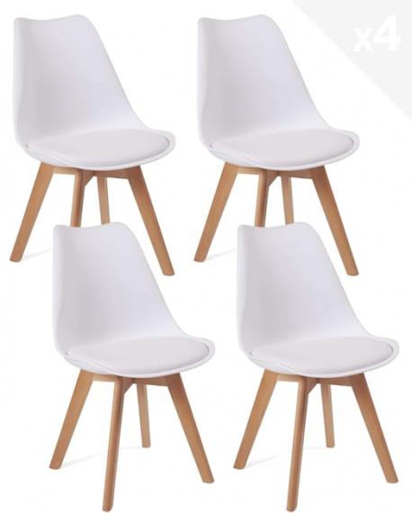 Foto Sillas  (Pack de 4 sillas) -  FINA, blanco