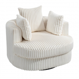 Silla giratoria ultrasuave de pana de 360 °